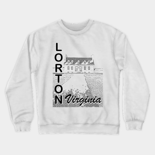 Lorton - Gunston Hall - Black Crewneck Sweatshirt by Swift Art